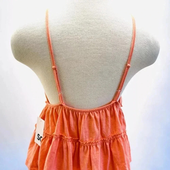 NWT SO GOODS FOR LIFE Juniors Sleeveless Straps Pullover V-Neck Coral Shirt XXL - Picture 8 of 9